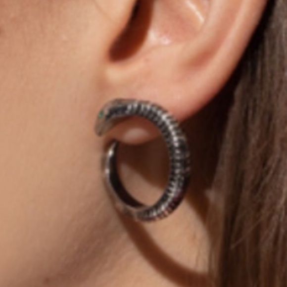 New Zadig &Voltaire Snake Hoop Earrings - Picture 2 of 4